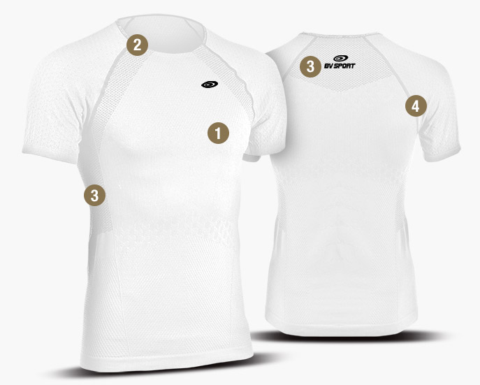 T-shirts RTECH EVO2 blanc